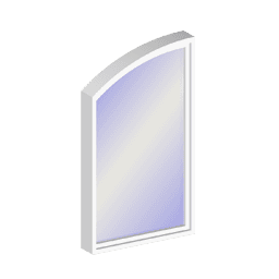 Partial Arch Head Computer illustration of a partial arch head sash set window
