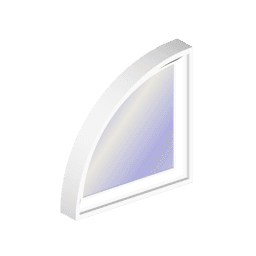 Quarter Circle Computer illustration of a quarter circle sash set window