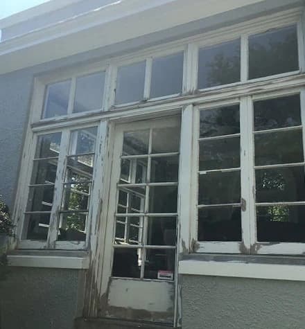 Outdated windows and door for Wilmington patio.