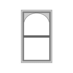 Rectangle with Springline Glass rectangle with springline glass double-hung special shape window