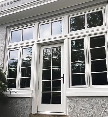 Newly installed Pella windows and door for Wilmington patio.