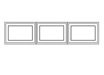 3 wide awning window combination 3-wide