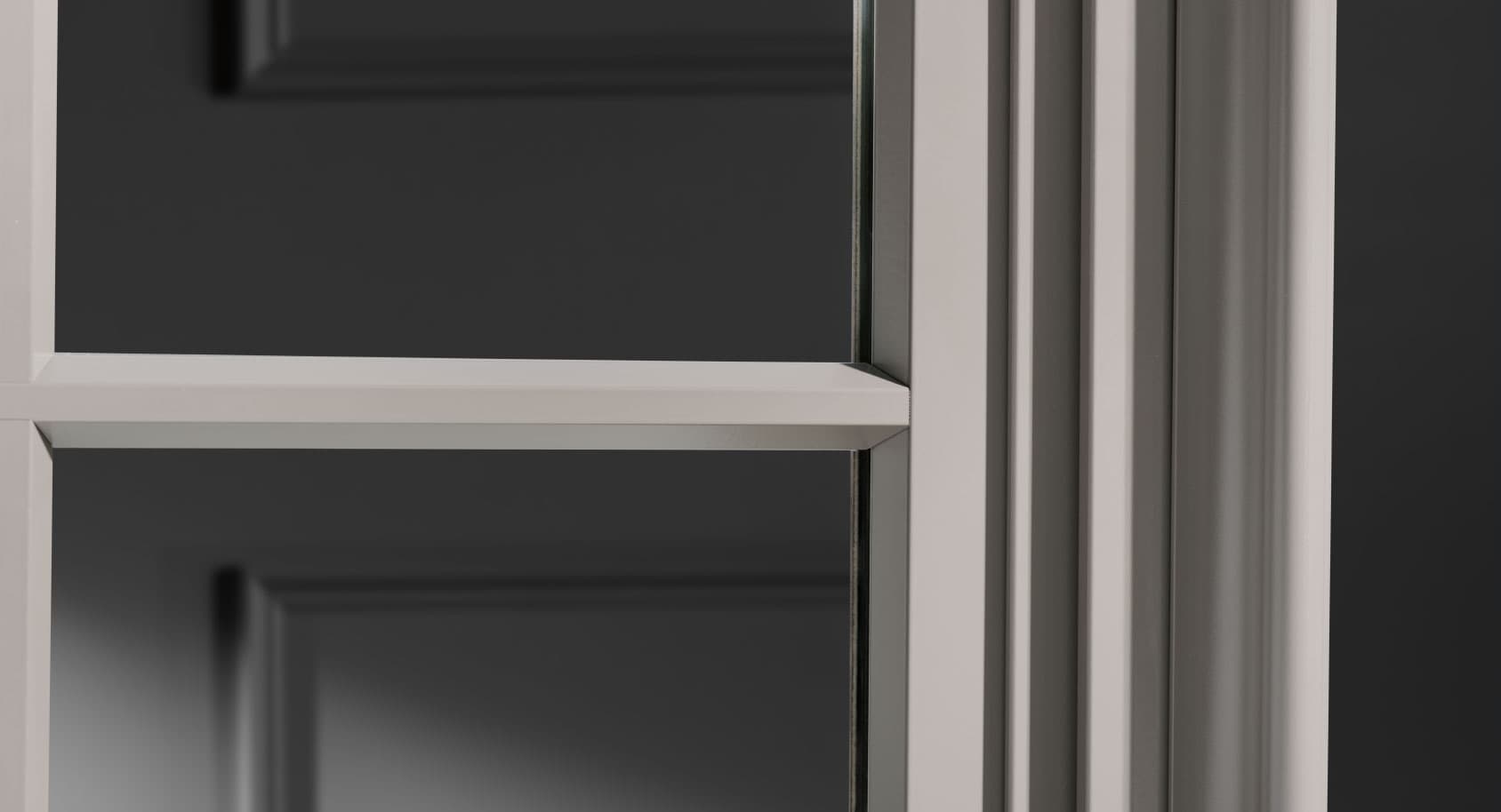 close view of the putty profile details for a reserve window