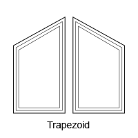 trapezoid window combination illustration