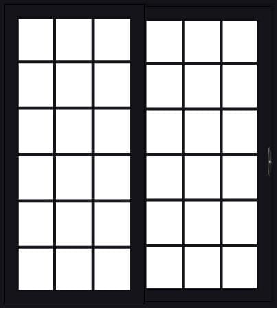Traditional Pella Impervia sliding door with traditional grilles