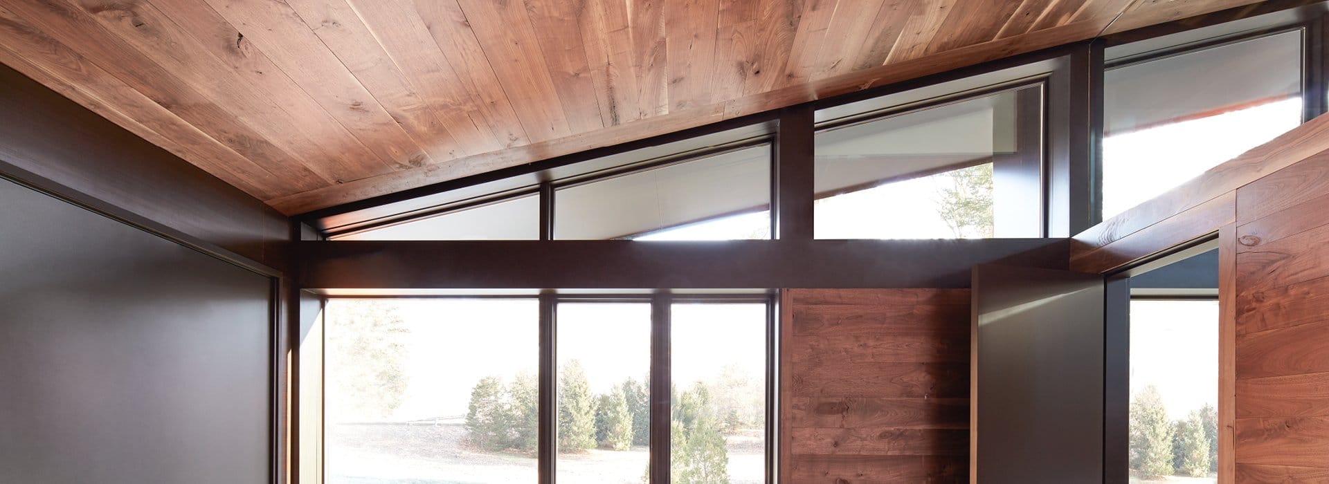 a series of angled reserve windows from smallest to larger