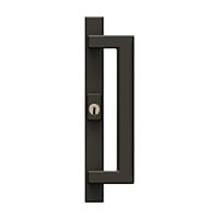 Black black vinyl sliding door hardware illustration
