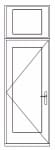 Transom over single combination hinged transom over single hinged