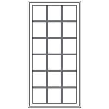 Traditional window drawing with Traditional prairie grille pattern