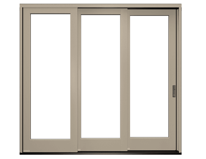 reserve traditional multi-slide patio door exterior with a tan finish
