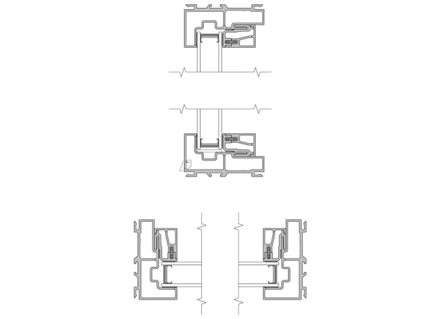 fixed frame picture window cross sections