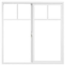 Top Row Encompass by Pella Sliding window with top row grilles