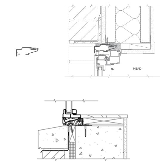 receptor and subsill for fiberglass windows and door