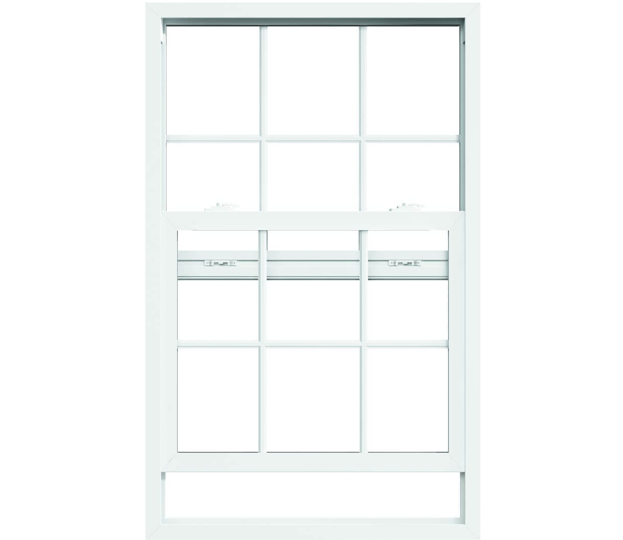 Large white encompass by pella single-hung window